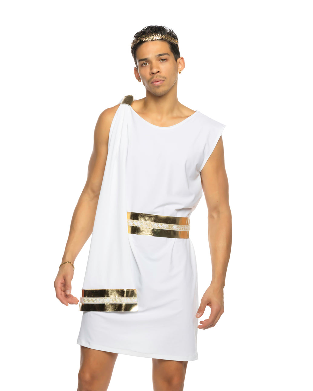 Men's Greek god costume, tunic and belt, view 3